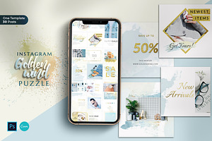 Instagram Puzzle Wind - Canva & PS