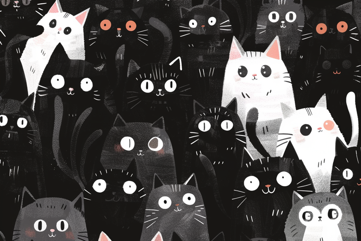 Adorable Cats Cartoon Pattern, a Pattern Graphic by Printable Treasure (Photo 6 of 7)