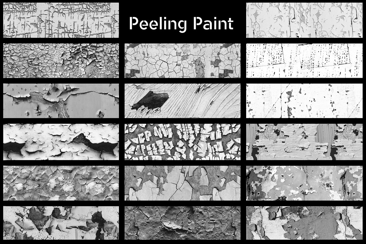 100+ Peeling Wall Texture Brushes, a Brush Add-On by TheWhiteCatLab (Photo 2 of 12)