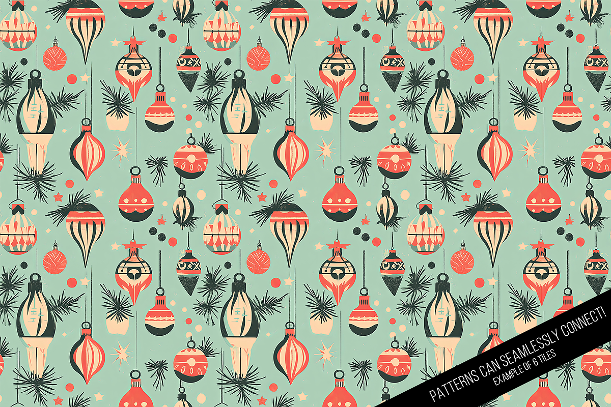 Vintage Holiday 2 Digital Paper, a Pattern Graphic by Chromolume Studio (Photo 22 of 28)
