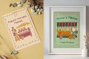 Autumn farm market Postcards Clipart, a Person Illustration by Carpet Tapete Pretzel (Thumbnail 11 of 11)