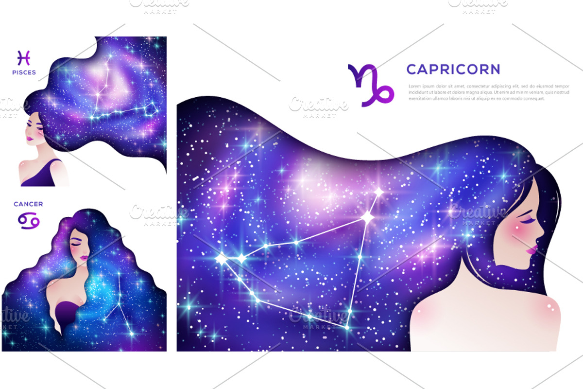 Set of 12 zodiac woman characters, an Illustration by kotoffei (Photo 2 of 5)