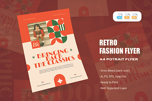 Shape Things Retro - Fashion Flyer, a Flyer Template by AQR Studio
