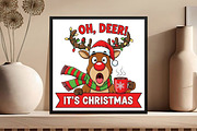 Christmas OH Deer PNG, an Illustration by Black Bird Studio (Thumbnail 4 of 4)