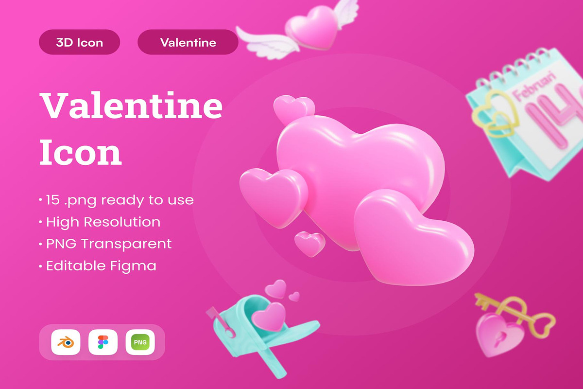 Valentine 3D Illustration, an Object Illustration by Creative Perspective (Photo 1 of 6)