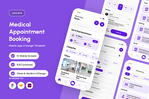 PulseCare Medical Booking App, an App Template by productype1