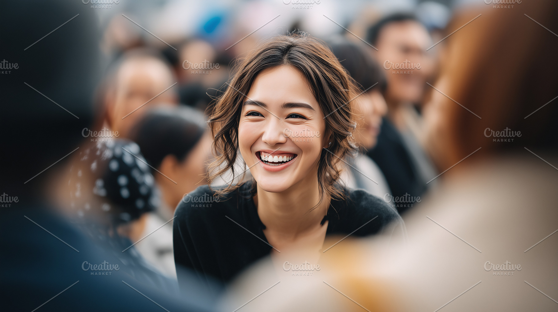 Young asian woman with wavy hair, a Person Photo by MistyDay