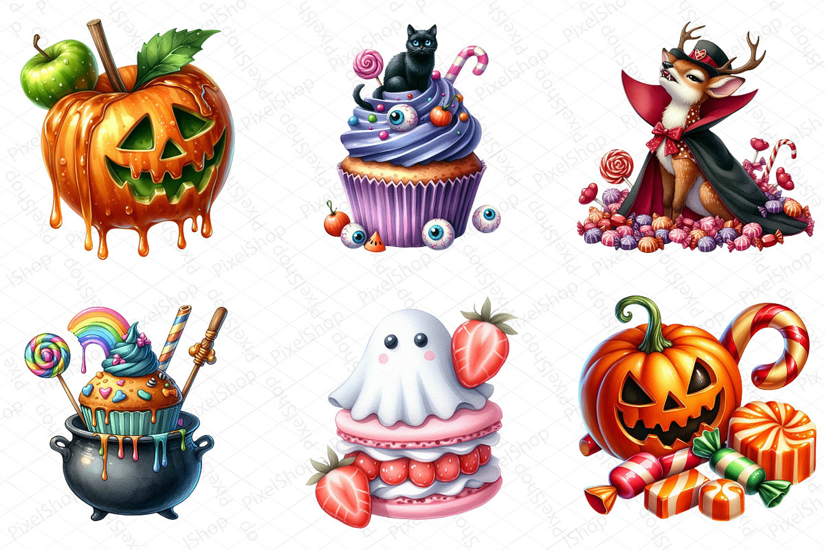 Halloween Sweets Clipart, an Illustration by DreamPrint404 (Photo 6 of 6)