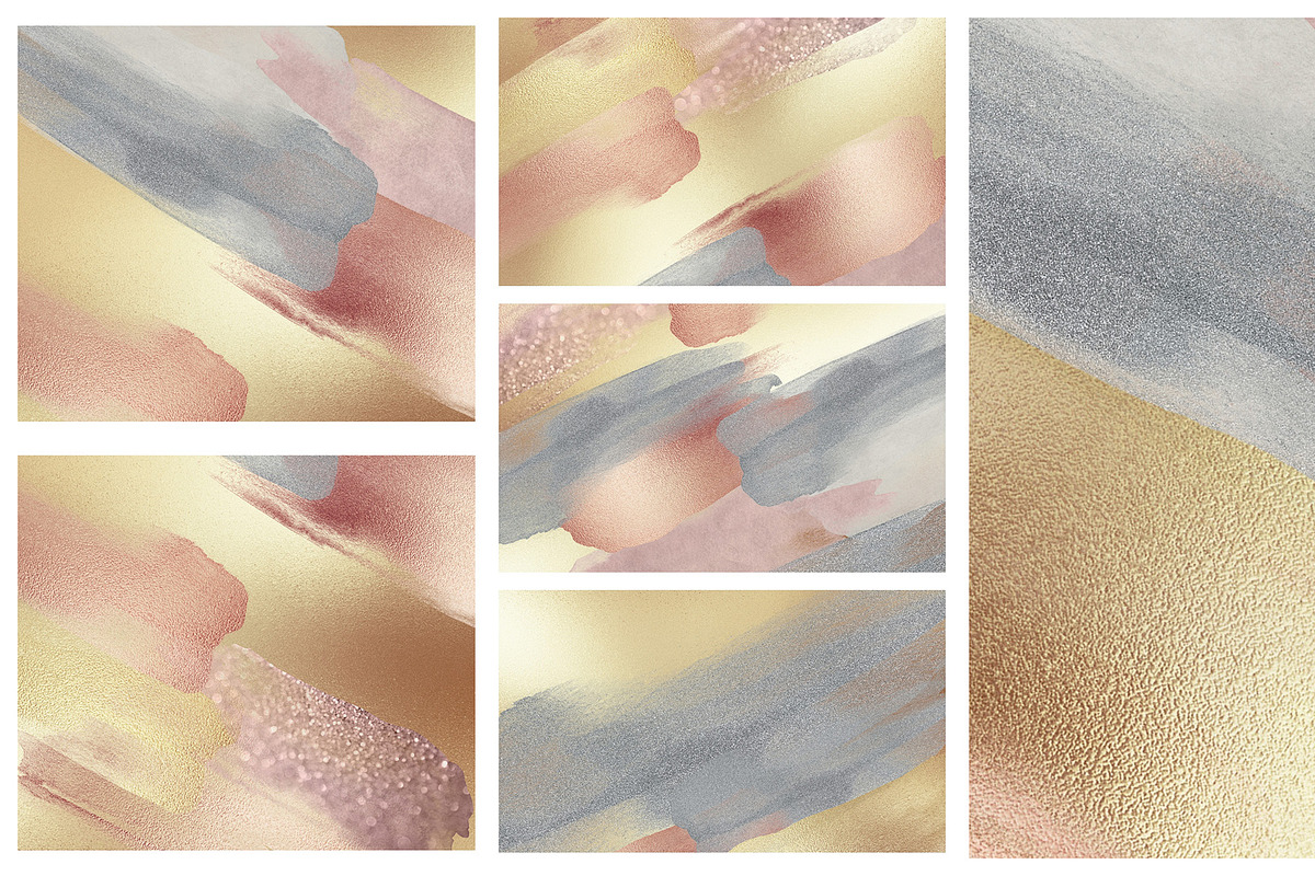 Rose Gold Glitter Shapes Bundle, a Texture Graphic by by creative paper (Photo 9 of 47)