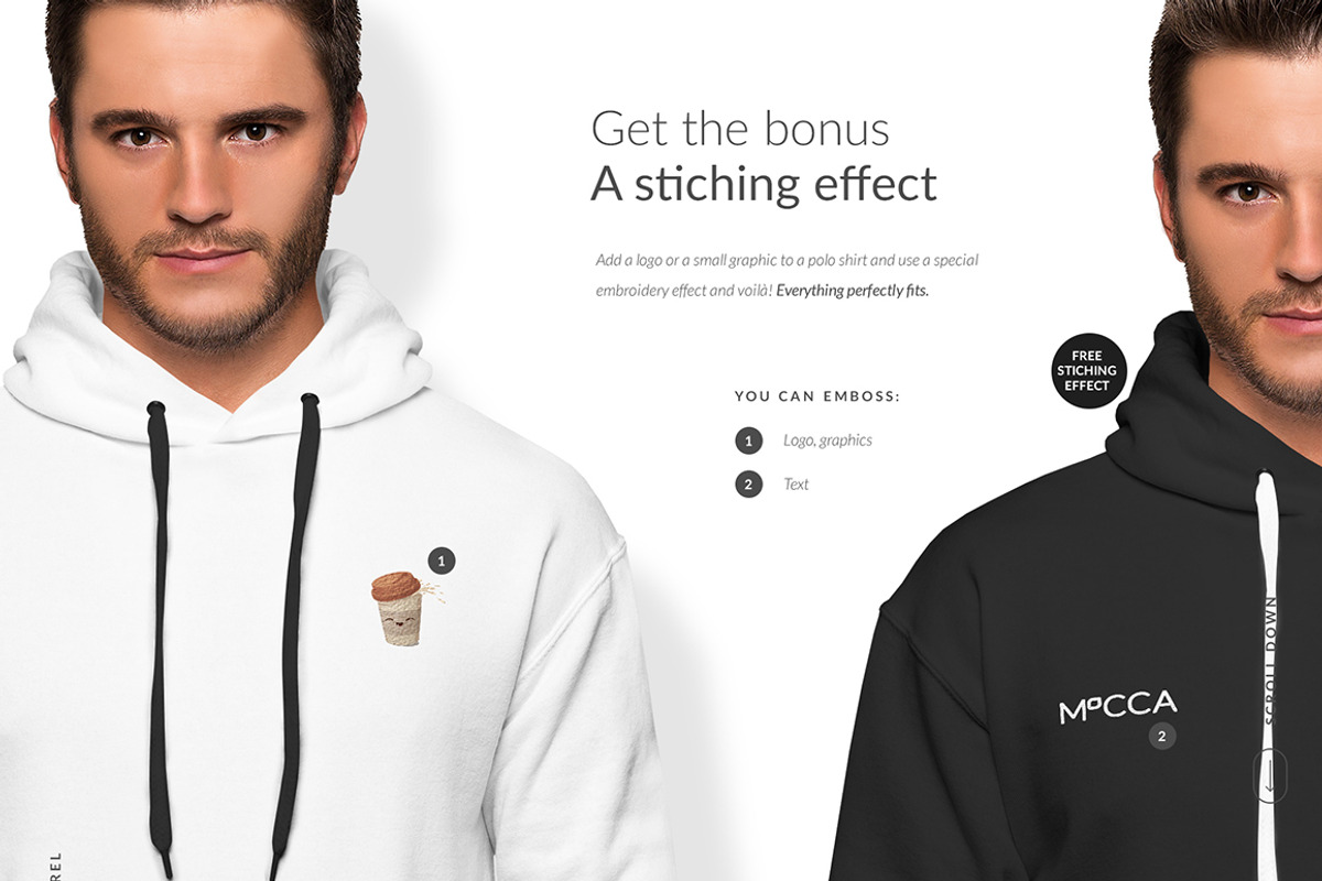 Men Hoodie 2 Mock-ups Set FREE DEMO, a Books & Magazine Mockup by Apparel_Mockups (Photo 15 of 25)