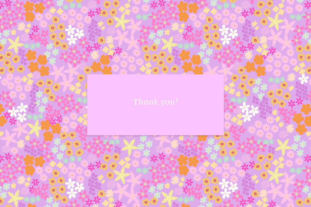 Ditsy Meadow floral pattern, an Illustration by nathalieclaire (Photo 15 of 15)