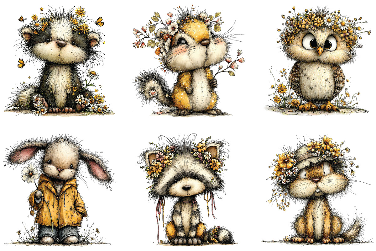 Spring Woodland Animals Clipart, an Illustration by CraftArtStudio (Photo 5 of 6)