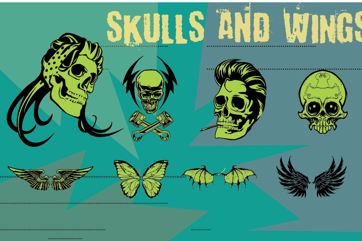 SKULLS and WINGS, an Object Graphic by SteveKnerem (Photo 1 of 2)