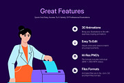 Animated University Illustration Art, an Education Illustration by Creative Stall (Thumbnail 2 of 4)