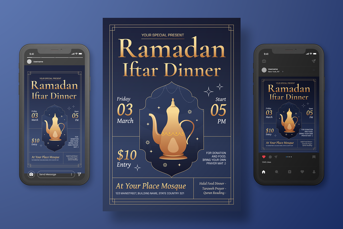 Iftar Dinner Flyer Set, a Flyer Template by Annora Studio (Photo 4 of 6)