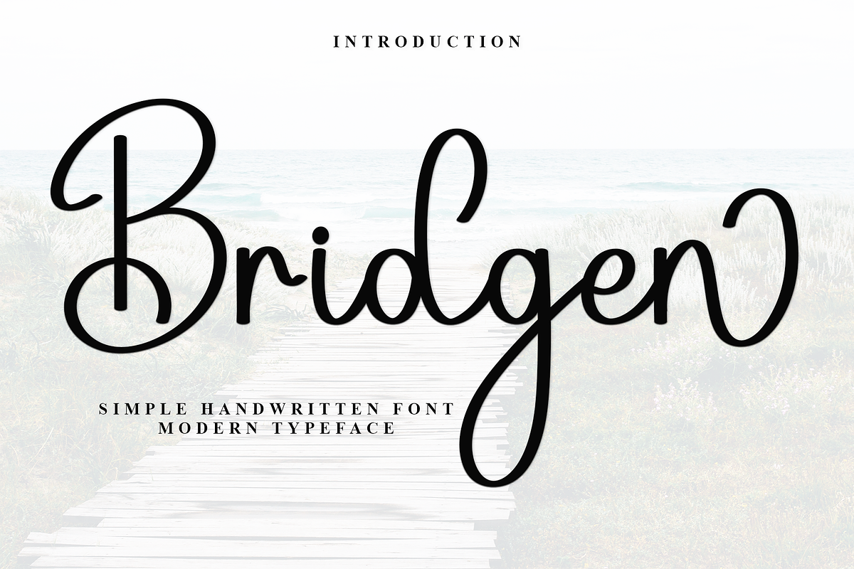 Bridgen, a Handwritten Font by InermediaSTUDIO (Photo 1 of 7)