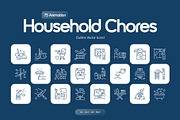 Household Chores Animated Icons, an Outline Icon by Prosymbols (Thumbnail 1 of 4)