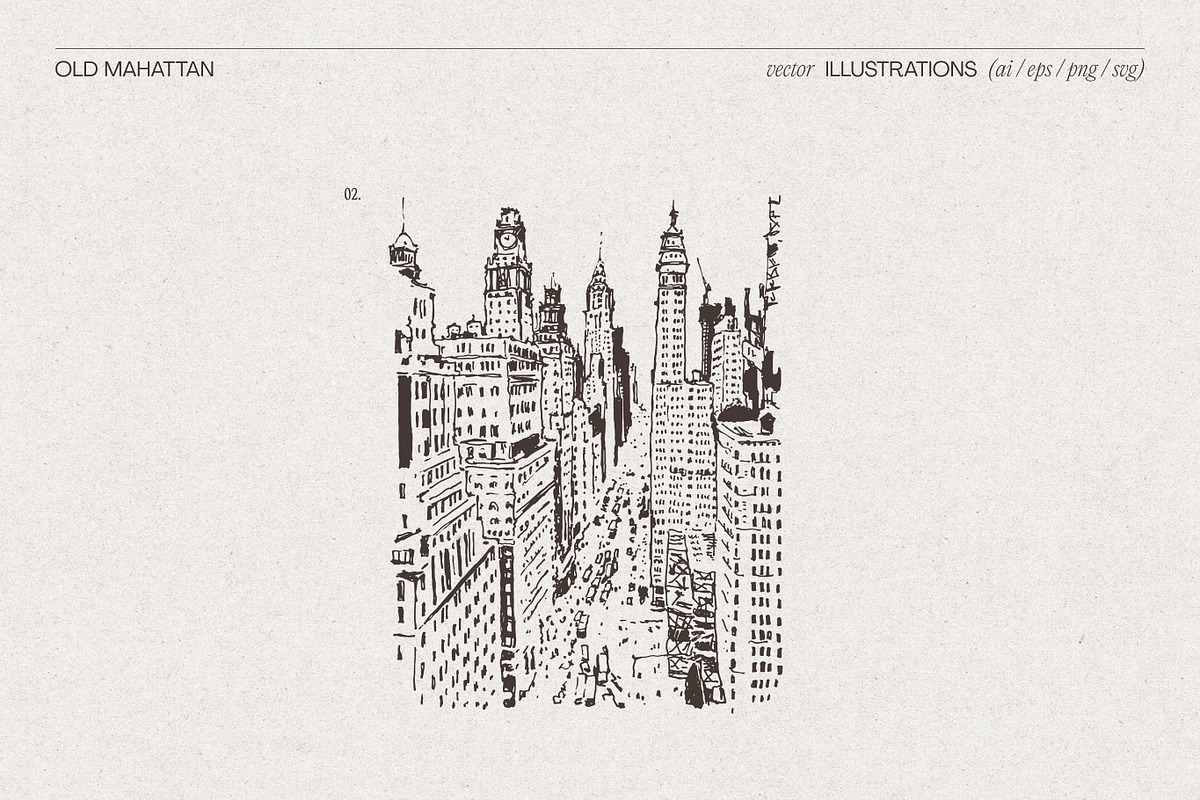 New York City Skyline Sketches, a Work Illustration by TheMountBirdStudio (Photo 4 of 8)