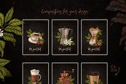Time for Coffee illustration set, an Illustration by Alamella (Thumbnail 6 of 10)