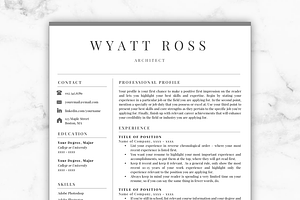 Resume Template - Wyatt