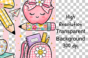 Preppy Back to School Girly Png, an Object Illustration by Clipart Bloom (Thumbnail 2 of 3)