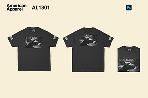 Tshirt Mockup AmericanApparel AL1301