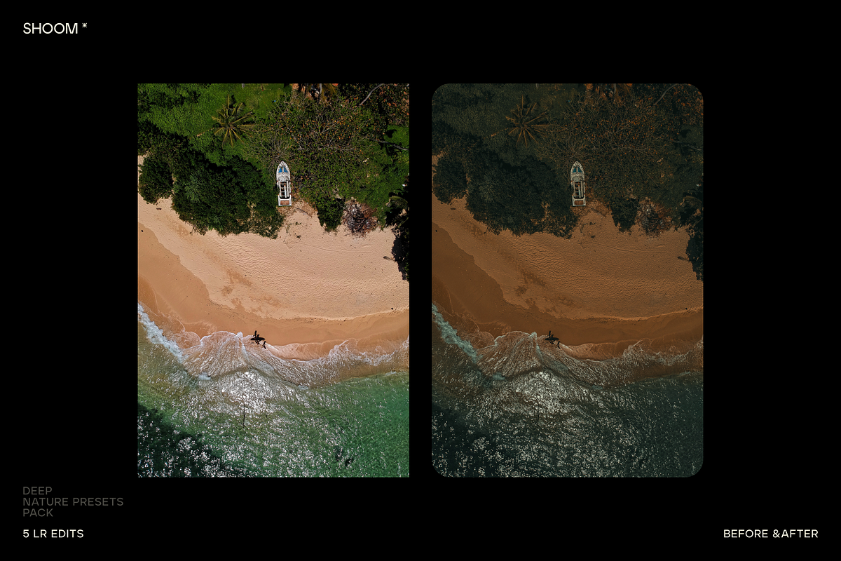 5 DEEP NATURE PRESETS, a Preset Add-On by SHOOM HOUSE