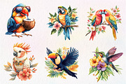 Tropical Bird Png, Jungle Bird Clipa, an Illustration by CreationArt (Thumbnail 9 of 9)