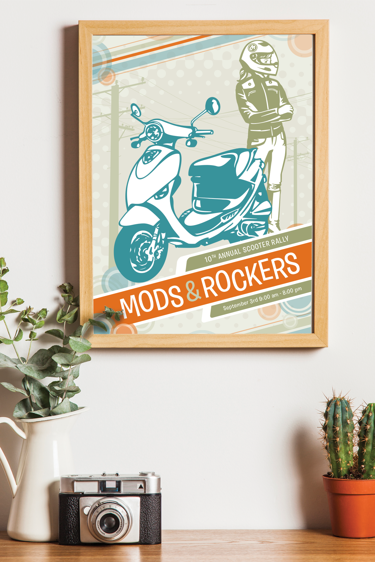 Scooter Rally Flyer by Jennifer Schwab  Creative Market