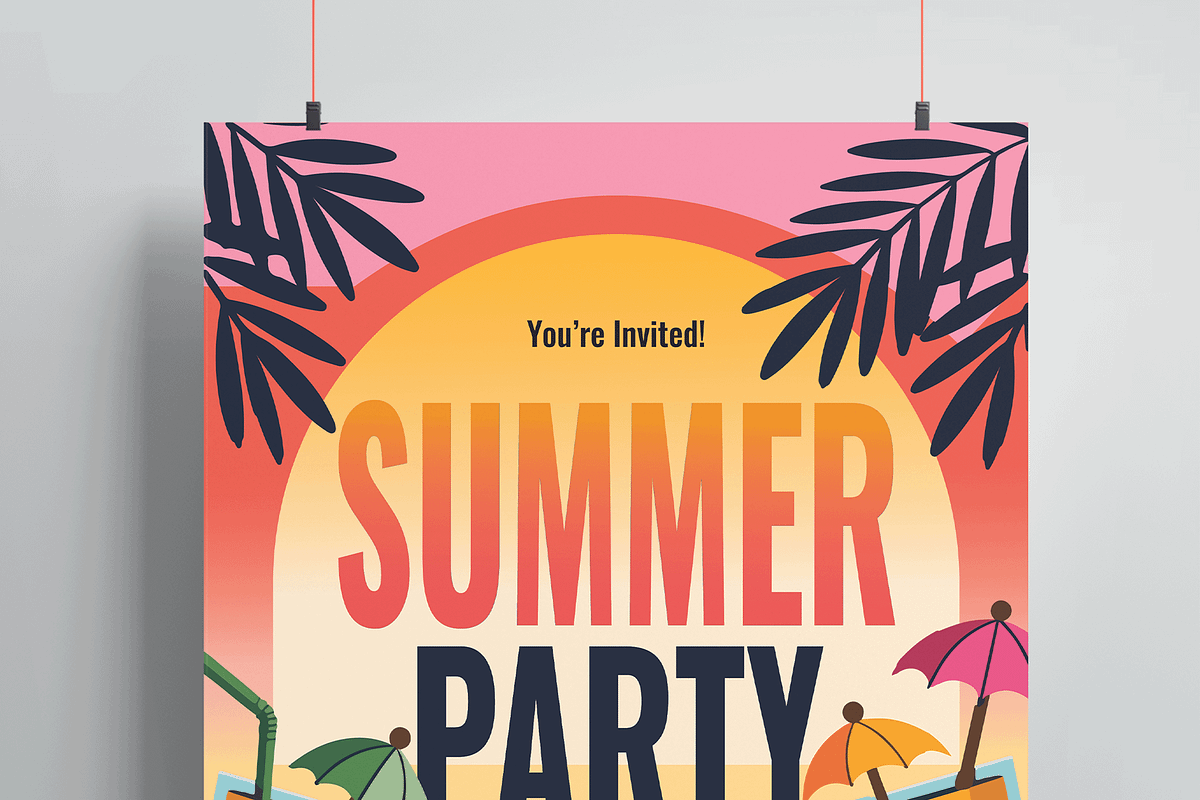 Summer Club Party Flyer Template, a Flyer Template by MightyDesign (Photo 2 of 8)