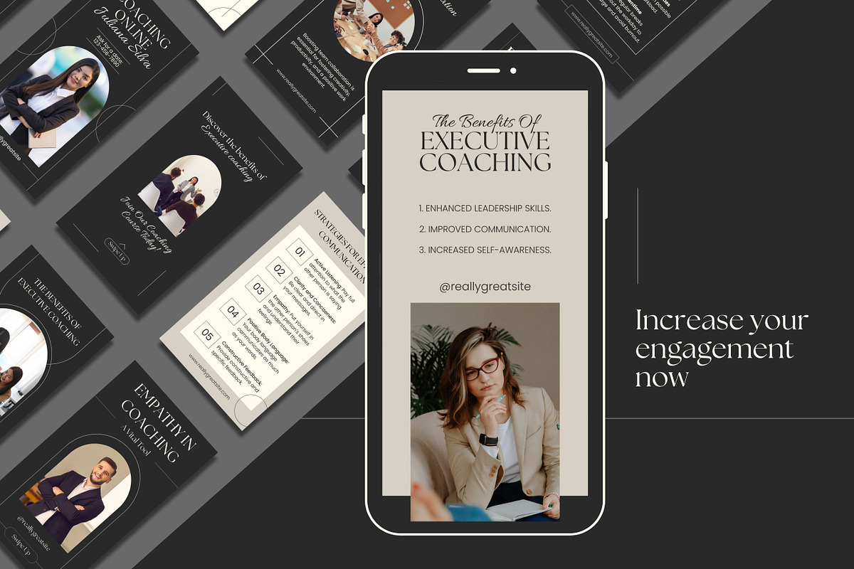 100 Elegant Coaching Templates Canva, a Templates & Theme by TemplateCastleStore (Photo 8 of 10)