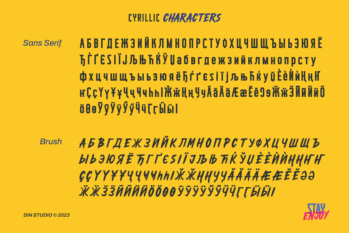 Stay Enjoy, a Script Font by din-studio.com (Photo 10 of 11)