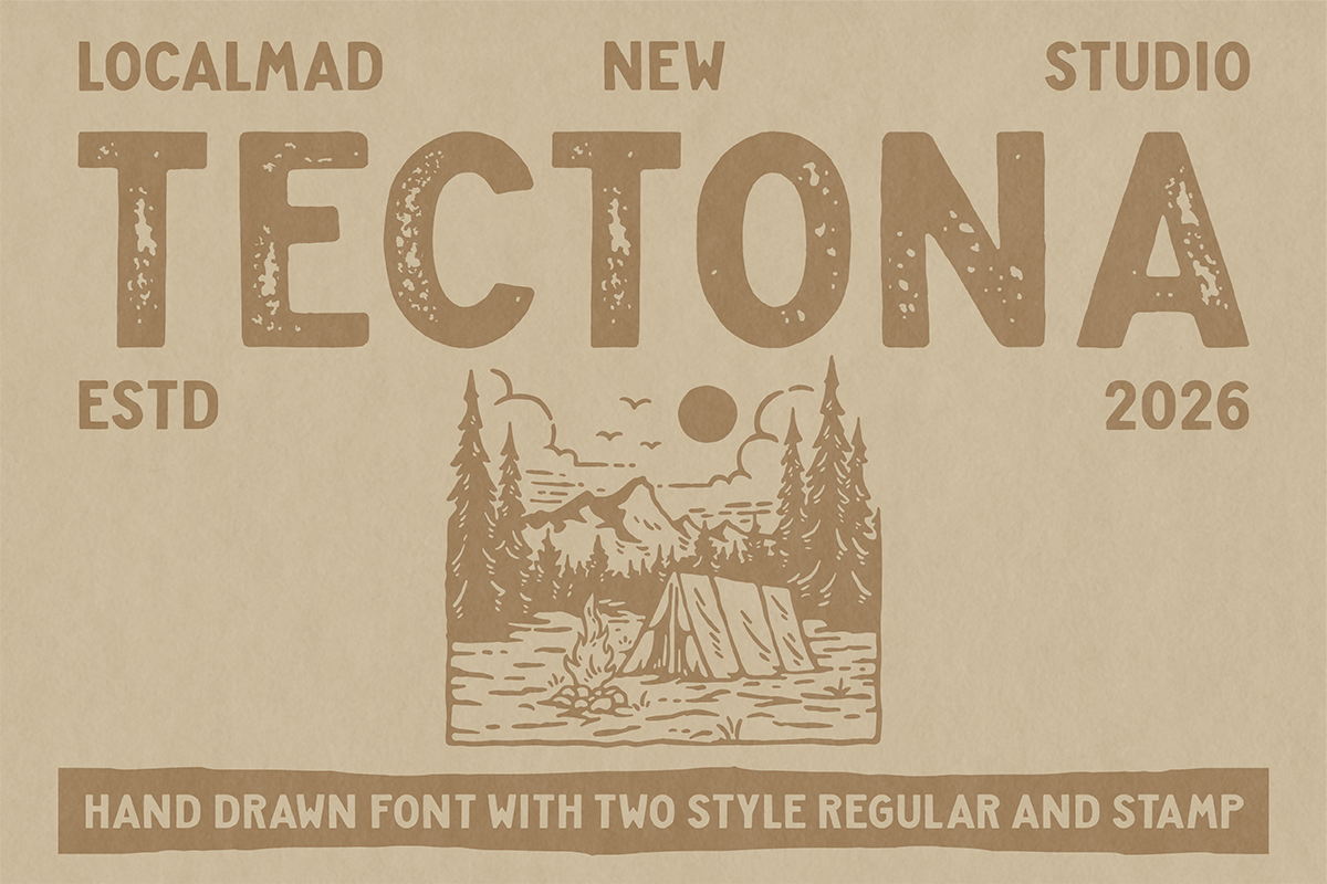Tectona - Font & Extras!, a Sans Serif Font by Localmad (Photo 9 of 9)