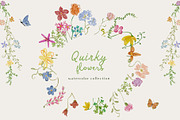 Hand-drawn quirky whimsy flowers, a Decorative Illustration by Grace Noboa Illustrations (Thumbnail 1 of 14)