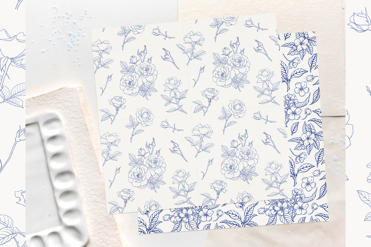 Line Art Vintage Seamless Patterns, a Pattern Graphic by ON_lineart_store (Photo 9 of 10)