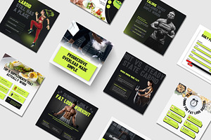 Canva Gym & Fitness Instagram Post