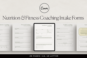 Nutrition & Fitness Coaching Forms