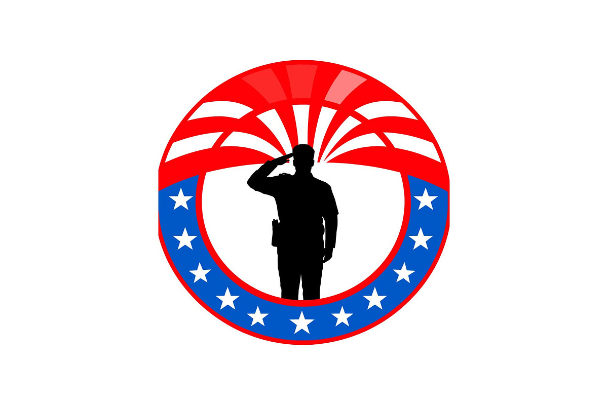 USA Officer Salute Icons Set, an Object Graphic by yasushie (Photo 6 of 16)