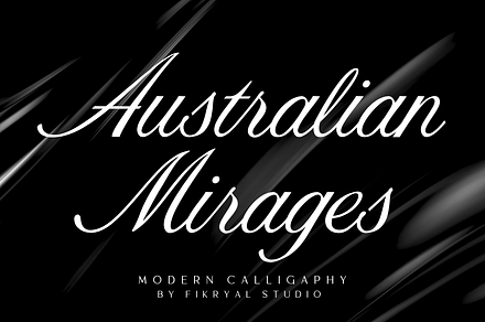 Australian Mirages – Calligraphy, a Script Font by Fikryal Studio