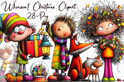 Whimsical Christmas Clipart, an Illustration by Libby Wishes (Thumbnail 1 of 7)