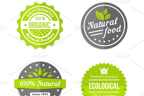 Organic Natural And Eco Food Icons