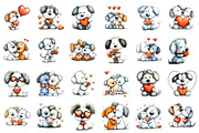 Cute-whimsical Valentine Fluffy Dogs, an Animal Illustration by designcity5 (Thumbnail 2 of 5)