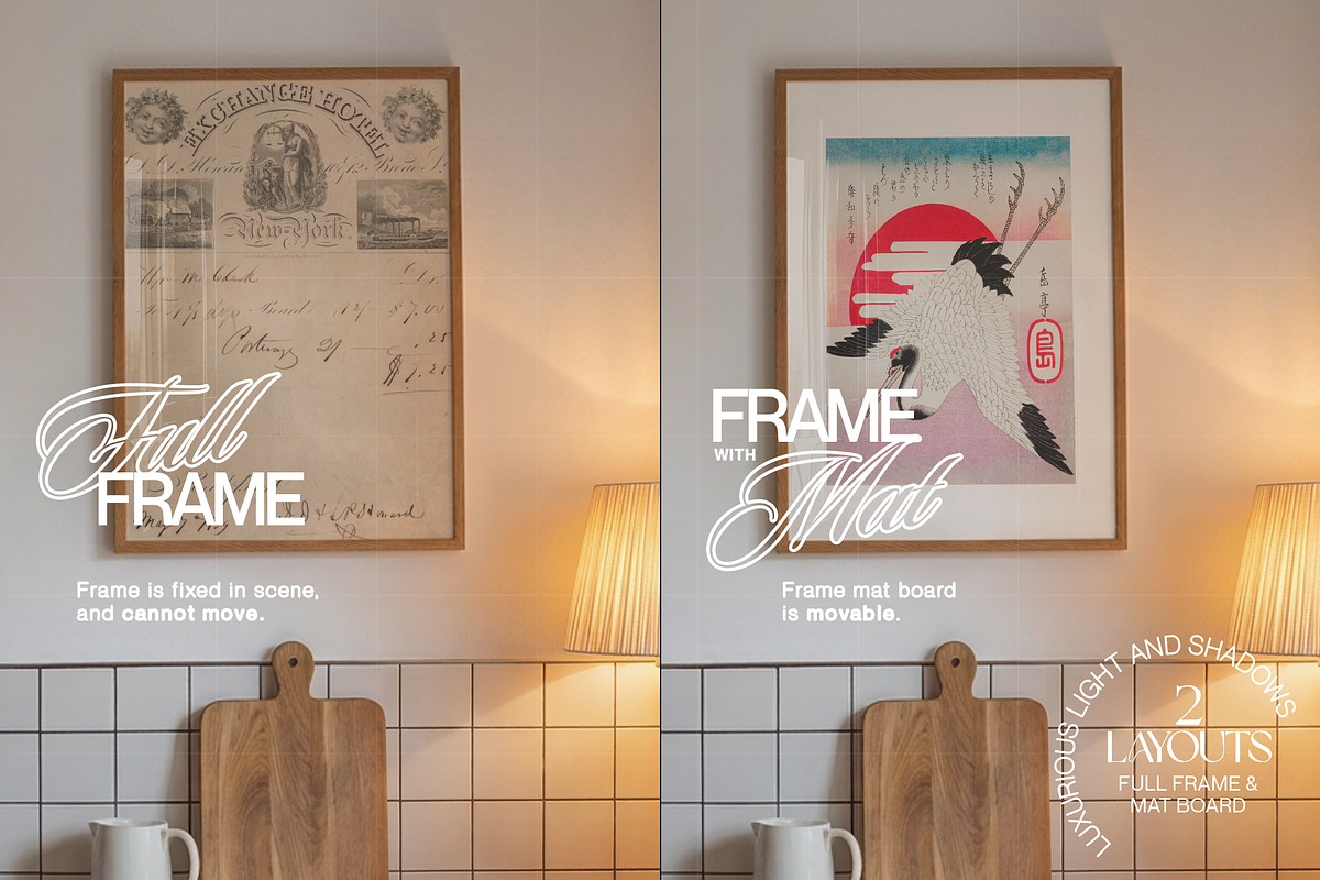 A3 Frame Warmly Lit Kitchen Mockup, a Household Mockup by WasMockups (Photo 4 of 5)