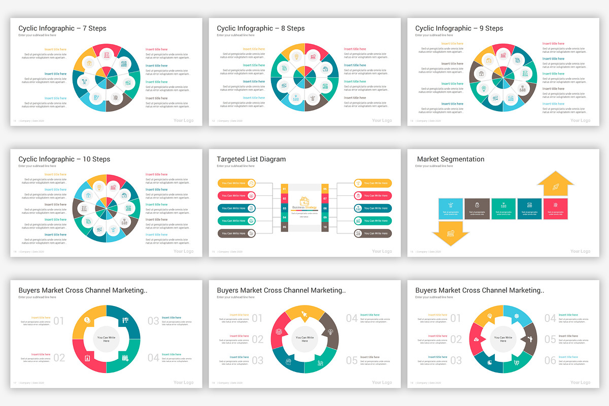 Marketing PowerPoint Diagrams, a Presentation Template by SlideOne