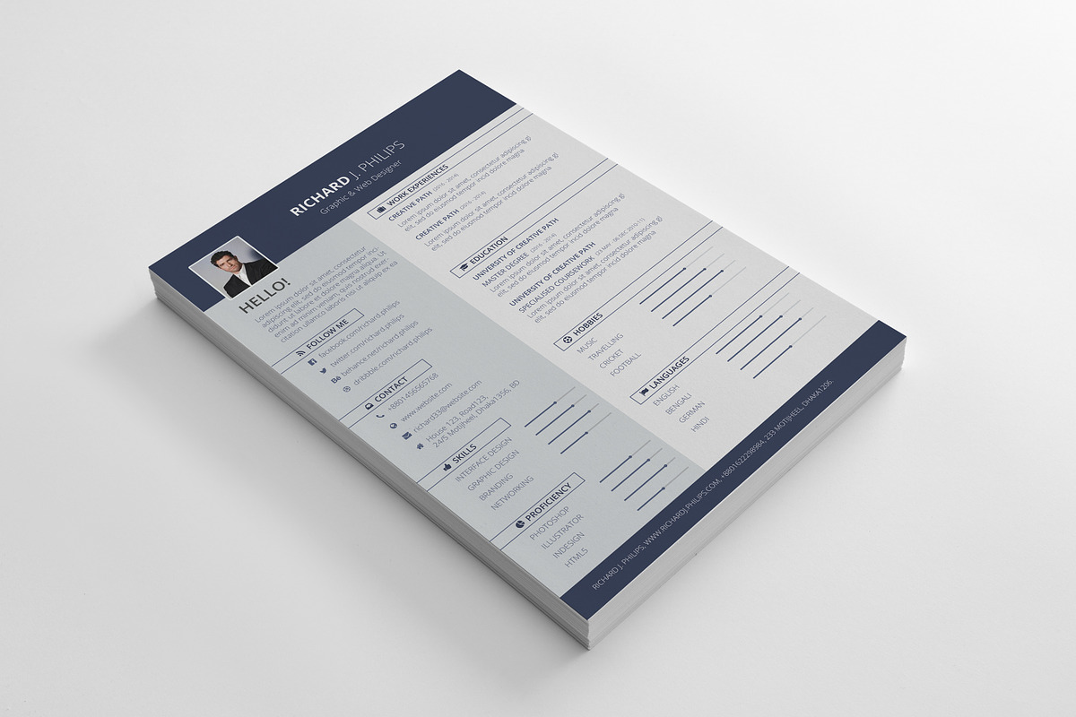 Resume CV, a Resume Template by art_ample (Photo 2 of 5)