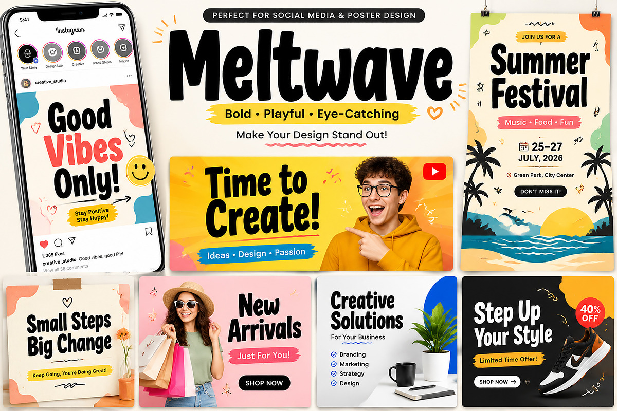 Meltwave, a Script Font by Wow Magic (Photo 6 of 6)