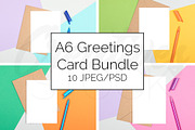 A6 Card Bundle STOCK - 10 JPEG/PSD, a Print Template by Creatives STOCK (Thumbnail 1 of 11)