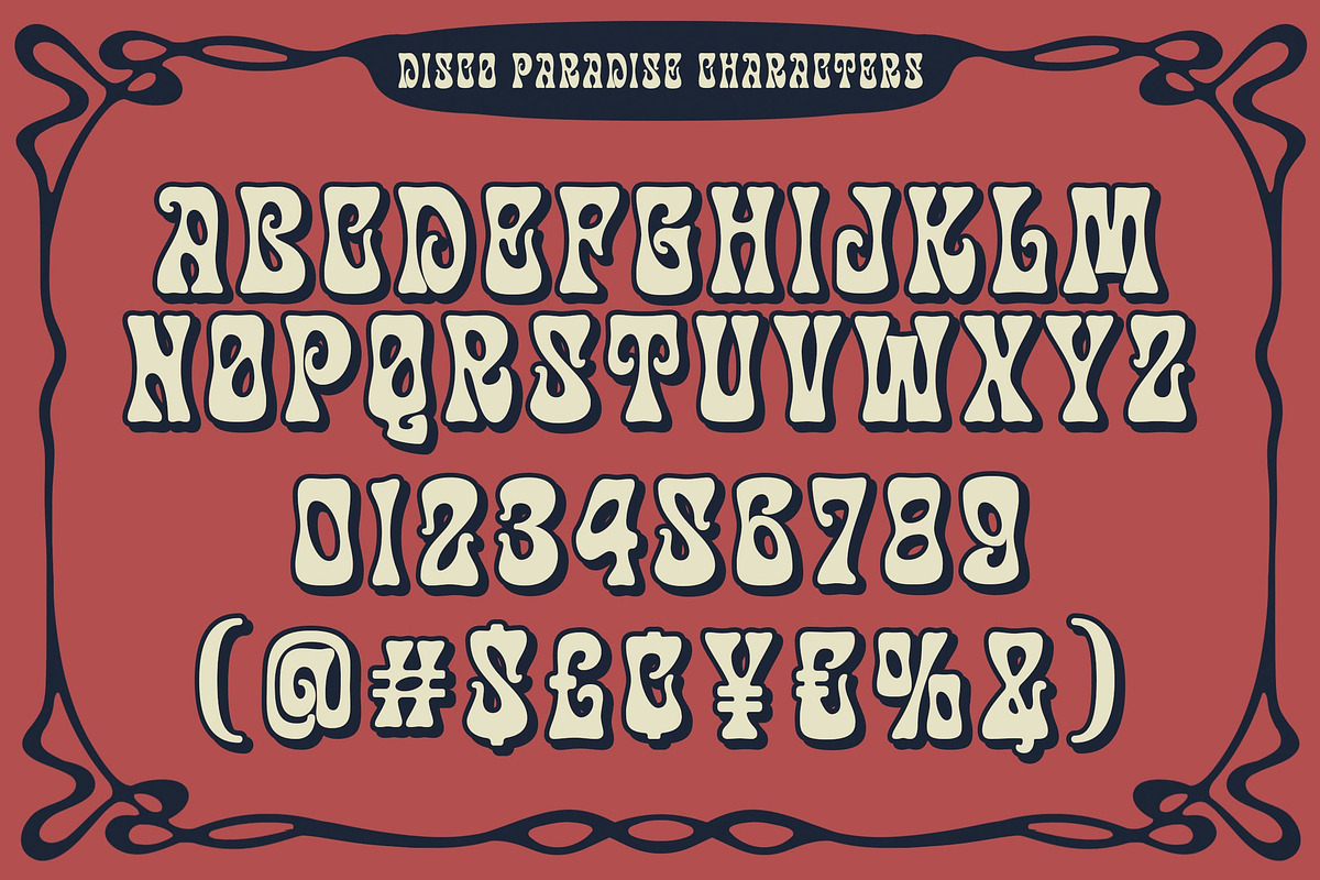 Disco Paradise – a Psychedelic Font, a Slab Serif Font by Blankids Studio (Photo 8 of 10)