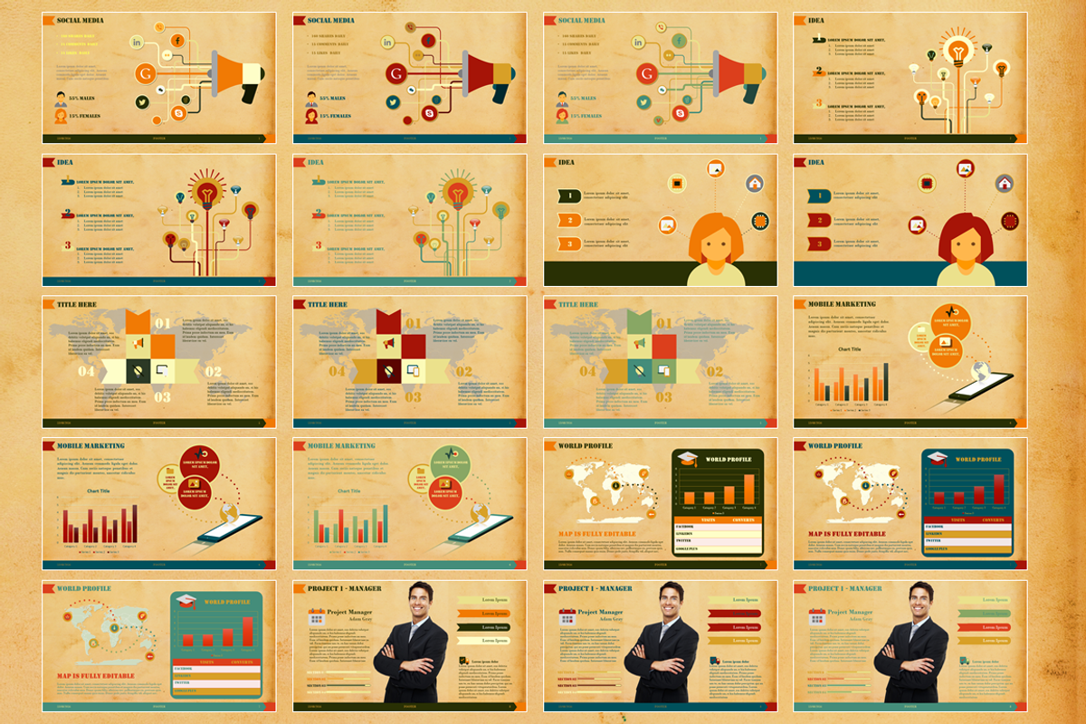 Retro Lights Strategic Business PP, a Presentation Template by Yes Presentations (Photo 8 of 10)
