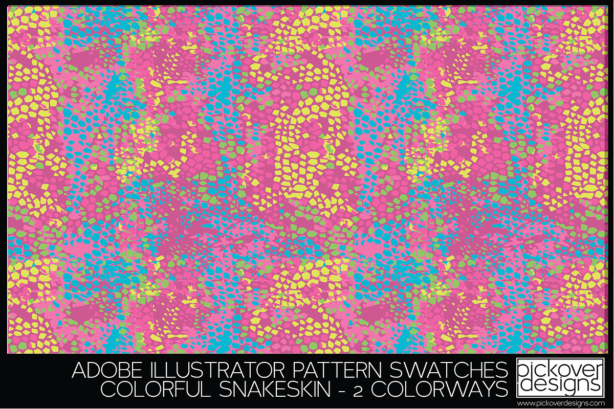 Colorful Snakeskin  Swatch, a Pattern Graphic by Pickover Designs (Photo 2 of 3)
